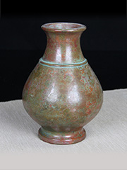 日本花瓶 生驹造 紫斑铜 大肚长颈 收口 老花瓶 厚重实在