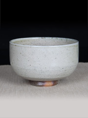 日本茶碗 信乐烧 毫无分布纯自然烧出的工艺 莹润 老茶碗 带原装桐木供箱