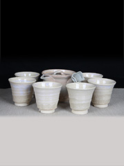 日本陶瓷 萩烧 茶道组 全套