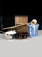 日本陶瓷 专业抹茶茶道组 全套 带原装桐木供箱