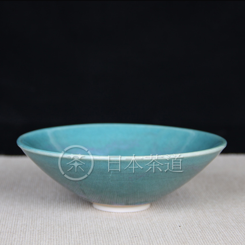 日本陶瓷 日本抹茶碗 钧瓷斗笠型抹茶碗