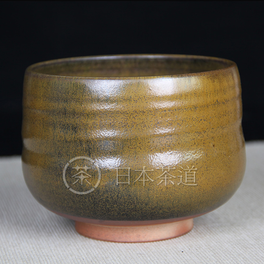 日本陶瓷 日本抹茶碗 鹰羽烧抹茶碗 茶末釉工艺