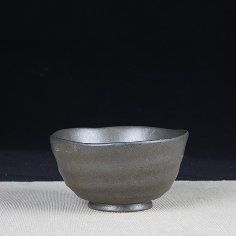 日本抹茶碗 日本铁釉抹茶碗