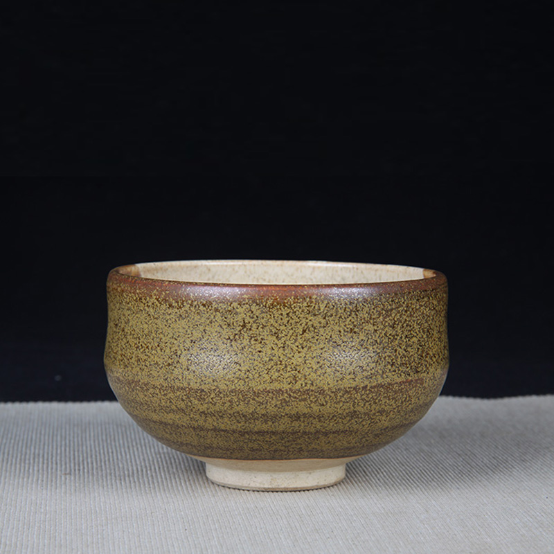 日本抹茶碗 日本茶末釉抹茶碗 日本茶末釉工艺，烧制完美，釉水肥润