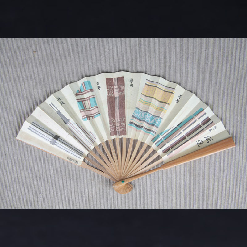 日本茶器 日本印染布纹京扇子