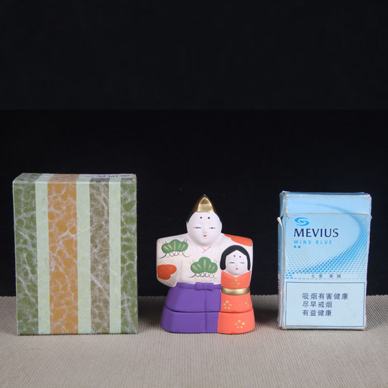 日本茶器 日本人偶香盒
