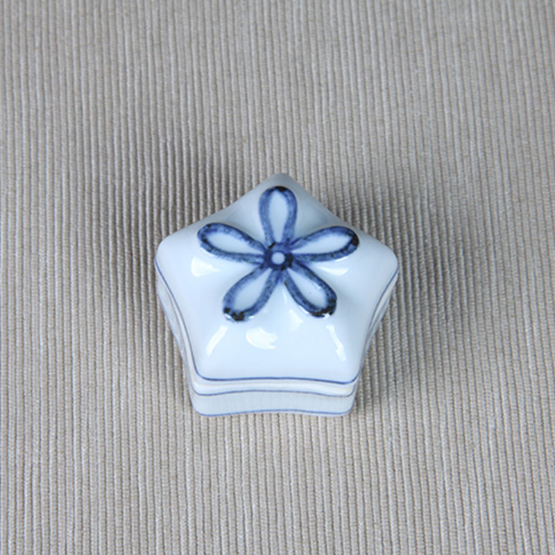 日本陶瓷 日本青花五角星型香盒
