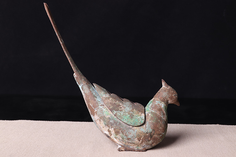 日本香炉日本铸铜凤鸟纹铜香炉年份久，状态一般，特价出-日本香炉-日本