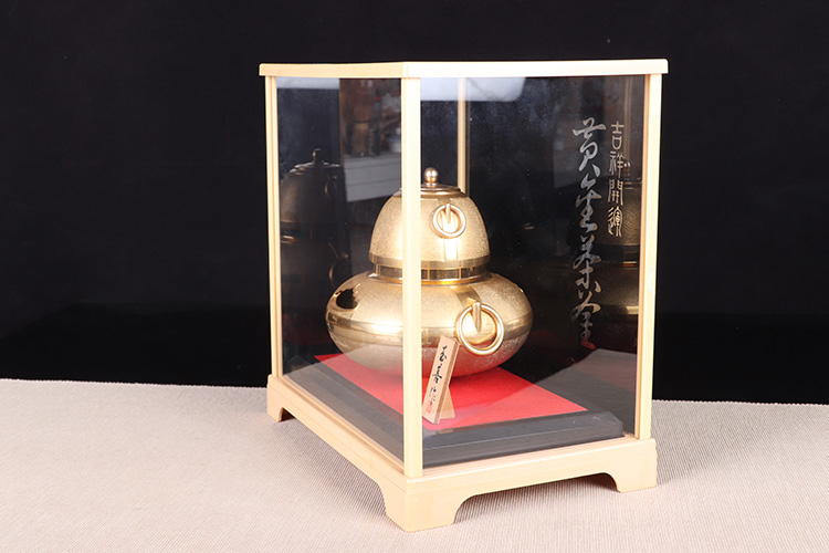 日本茶器 玉善作 黄金茶釜-